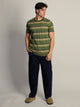 VICTOR CREWNECK TEE - GREEN STRIPE BOATHOUSE ESSENTIALS - Boathouse USA