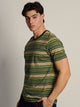 VICTOR CREWNECK TEE - GREEN STRIPE BOATHOUSE ESSENTIALS - Boathouse USA