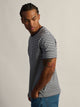BOATHOUSE STRIPED VICTOR CREWNECK TEE - CARBON NAVY BOATHOUSE - Boathouse USA