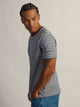 STRIPED VICTOR CREWNECK TEE - CHARCOAL NAVY BOATHOUSE - Boathouse USA