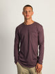 LONG SLEEVE LONGLINE TEE - PLUM BOATHOUSE ESSENTIALS - Boathouse USA