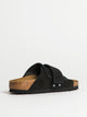 WOMENS BIRKENSTOCK KYOTO NUBUCK SUEDE NARROW FIT SANDALS - BLACK BIRKENSTOCK - Boathouse USA