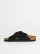 WOMENS BIRKENSTOCK KYOTO NUBUCK SUEDE NARROW FIT SANDALS - BLACK BIRKENSTOCK - Boathouse USA