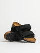 WOMENS BIRKENSTOCK UJI SUEDE NUBUCK SANDALS - MEDIUM/NARROW - BLACK BIRKENSTOCK - Boathouse USA
