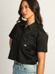 DICKIES CROP WORKSHIRT - BLACK DICKIES - Boathouse USA