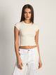 HARLOW RIBBED BABY TEE - CREAM HARLOW - Boathouse USA