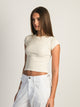 HARLOW RIBBED BABY TEE - CREAM HARLOW - Boathouse USA