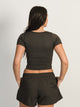HARLOW SQUARE NECK SEAMLESS TEE - CHARCOAL HARLOW - Boathouse USA
