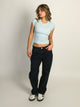 HARLOW DITSY RIBBED BABY TEE - BLUE HARLOW - Boathouse USA