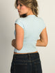 HARLOW DITSY RIBBED BABY TEE - BLUE HARLOW - Boathouse USA