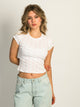 HARLOW DITSY RIBBED BABY TEE - WHITE HARLOW - Boathouse USA