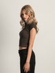 HARLOW ESSENTIAL RIBBED BABY TEE - CHARCOAL HARLOW - Boathouse USA