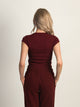 HARLOW ESSENTIAL RIBBED BABY TEE - BURGUNDY HARLOW - Boathouse USA