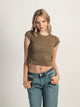 HARLOW ESSENTIAL RIBBED BABY TEE - MUSHROOM HARLOW - Boathouse USA