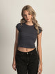 HARLOW ESSENTIAL RIBBED BABY TEE - NAVY HARLOW - Boathouse USA