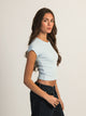 HARLOW ESSENTIAL RIBBED BABY TEE - BLUE HARLOW - Boathouse USA