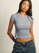 HARLOW ESSENTIAL RIBBED BABY TEE - DENIM HARLOW - Boathouse USA