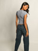 HARLOW ESSENTIAL RIBBED BABY TEE - DENIM HARLOW - Boathouse USA