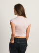 HARLOW ESSENTIAL RIBBED BABY TEE - LIGHT PINK