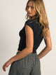 HARLOW ESSENTIAL RIBBED BABY TEE - NAVY