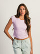 HARLOW ESSENTIAL RIBBED BABY TEE - PURPLE HARLOW - Boathouse USA