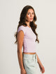 HARLOW ESSENTIAL RIBBED BABY TEE - PURPLE HARLOW - Boathouse USA