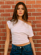 HARLOW SLOANE TEE - BABY PINK