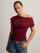 HARLOW SLOANE TEE - BURGUNDY