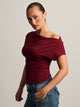 HARLOW SLOANE TEE - BURGUNDY