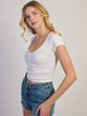HARLOW IRIS HENLEY TEE - WHITE HARLOW - Boathouse USA