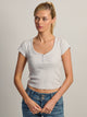 HARLOW IRIS HENLEY TEE - MELANGE HARLOW - Boathouse USA