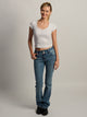 HARLOW IRIS HENLEY TEE - MELANGE HARLOW - Boathouse USA