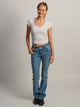 HARLOW IRIS HENLEY TEE - MELANGE HARLOW - Boathouse USA