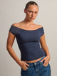 HARLOW CLAIRE TEE - NAVY