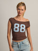 HARLOW CLAIRE TEE 88 - BROWN HARLOW - Boathouse USA