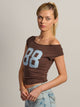 HARLOW CLAIRE TEE 88 - BROWN HARLOW - Boathouse USA