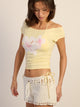 HARLOW CLAIRE TEE - YELLOW HARLOW - Boathouse USA
