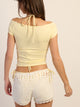 HARLOW CLAIRE TEE - YELLOW HARLOW - Boathouse USA
