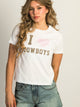 HARLOW BRENNA COWBOY TEE - WHITE HARLOW - Boathouse USA