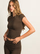 HARLOW GIA TEE - CHOCOLATE HARLOW - Boathouse USA