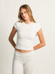 HARLOW GIA MELANGE TEE - CLOUD