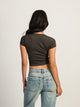 HARLOW RIBBED SEAMLESS TEE - CHARCOAL HARLOW - Boathouse USA