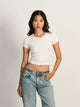 HARLOW RIBBED SEAMLESS TEE - OFF WHITE HARLOW - Boathouse USA