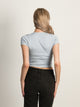 HARLOW RIBBED SEAMLESS TEE - BABY BLUE HARLOW - Boathouse USA