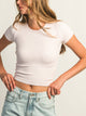 HARLOW RIBBED SEAMLESS TEE - BABY PINK HARLOW - Boathouse USA