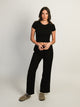 HARLOW RIBBED SEAMLESS TEE - BLACK HARLOW - Boathouse USA