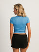HARLOW RIBBED SEAMLESS TEE - ELECTRIC BLUE HARLOW - Boathouse USA
