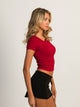 HARLOW RIBBED SEAMLESS TEE - PORT HARLOW - Boathouse USA