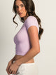 HARLOW RIBBED SEAMLESS TEE - PURPLE HARLOW - Boathouse USA