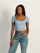 HARLOW SQUARENECK SEAMLESS TEE - BLUEBERRY HARLOW - Boathouse USA
